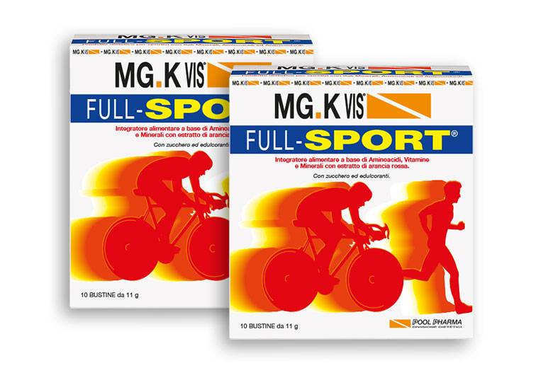 MGK Vis Full Sport Integratore Sali Minerali, Amminoacidi, Zuccheri 10 bustine x 11 g