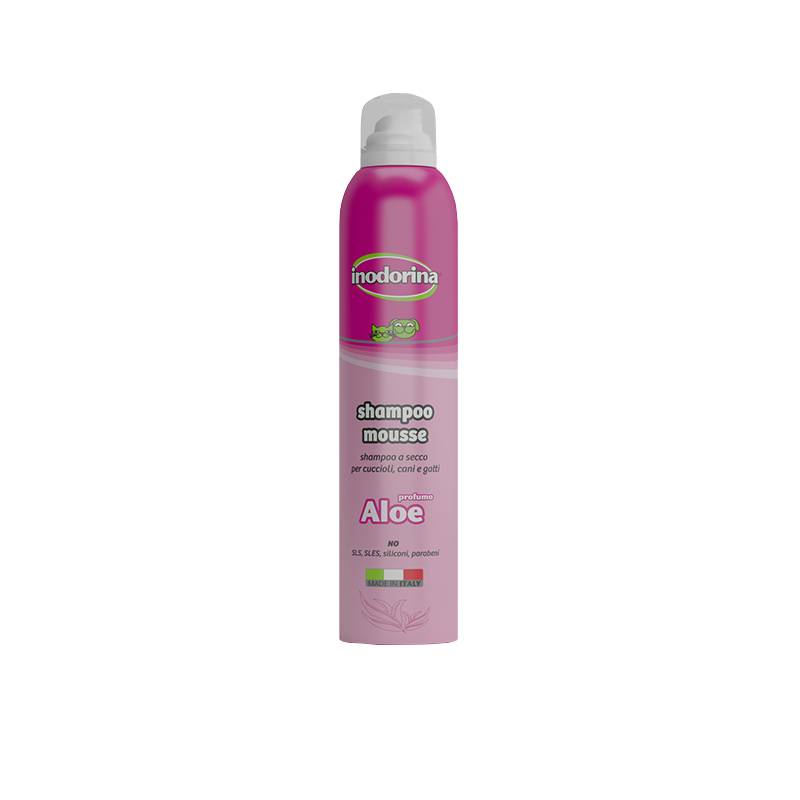 Inodorina Shampoo Mousse per cani e gatti con profumazione aloe 300 ml