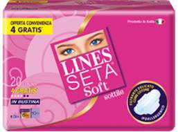 Lines Seta Soft Assorbenti Giorno con Ali