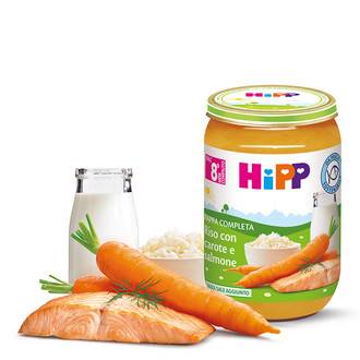 Hipp Pappa Pronta Riso con Carote e Salmone