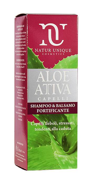 Natur Unique Aloe Attiva capelli shampoo e balsamo fortificante