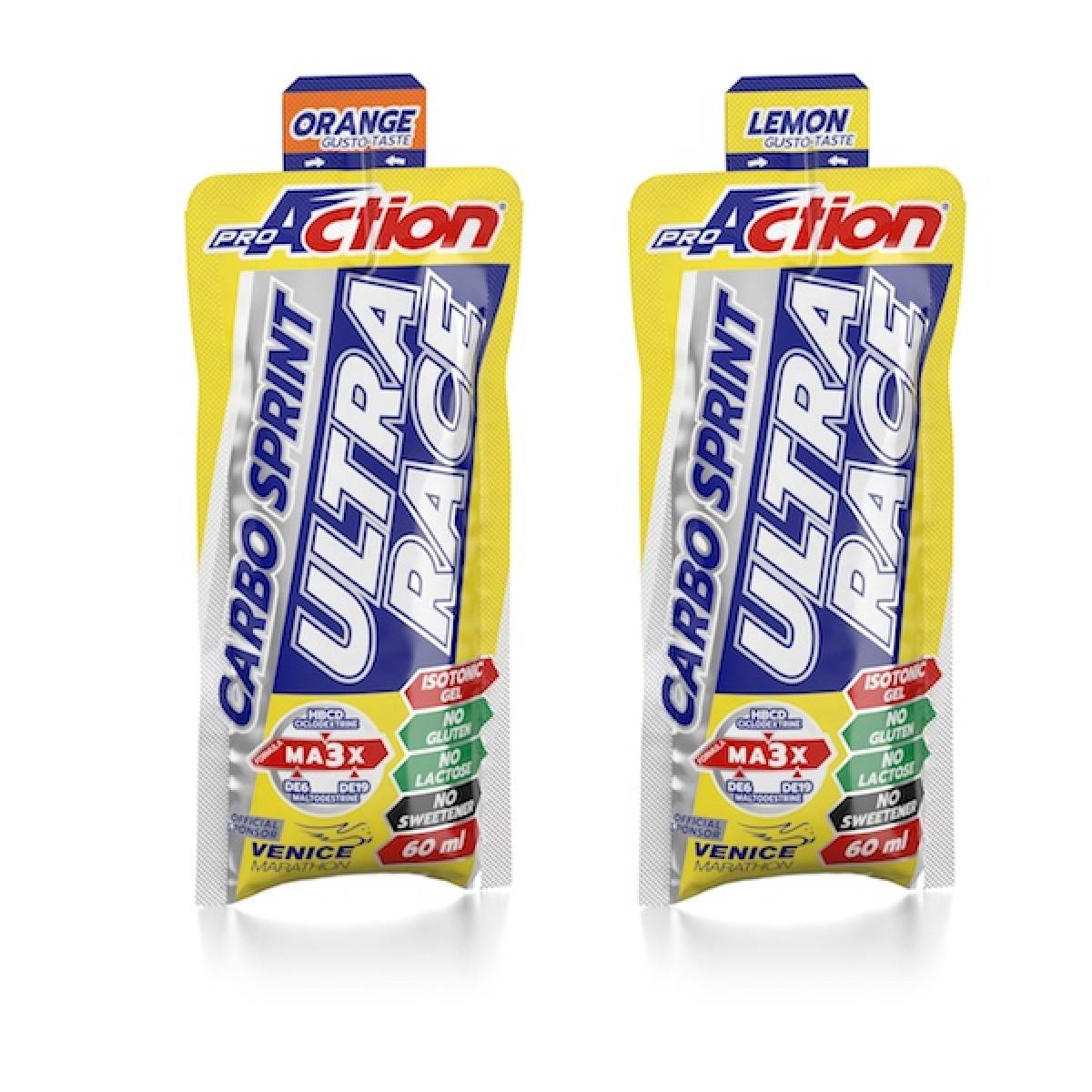 ProAction Carbo Sprint Ultra Race Integratore energetico per sportivi 50 ml - Gusto: Arancia