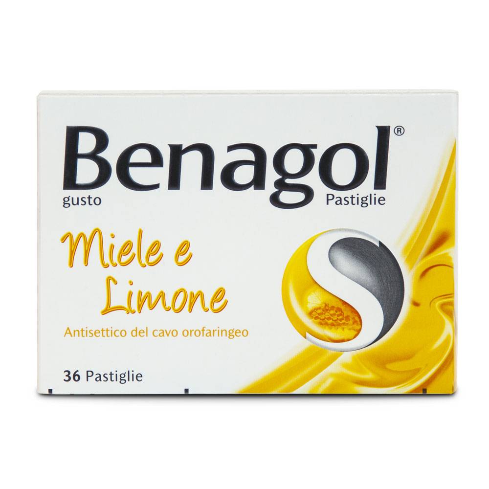 Benagol 0,6 mg + 1,2 mg - 36 Pastiglie Gusto Miele Limone