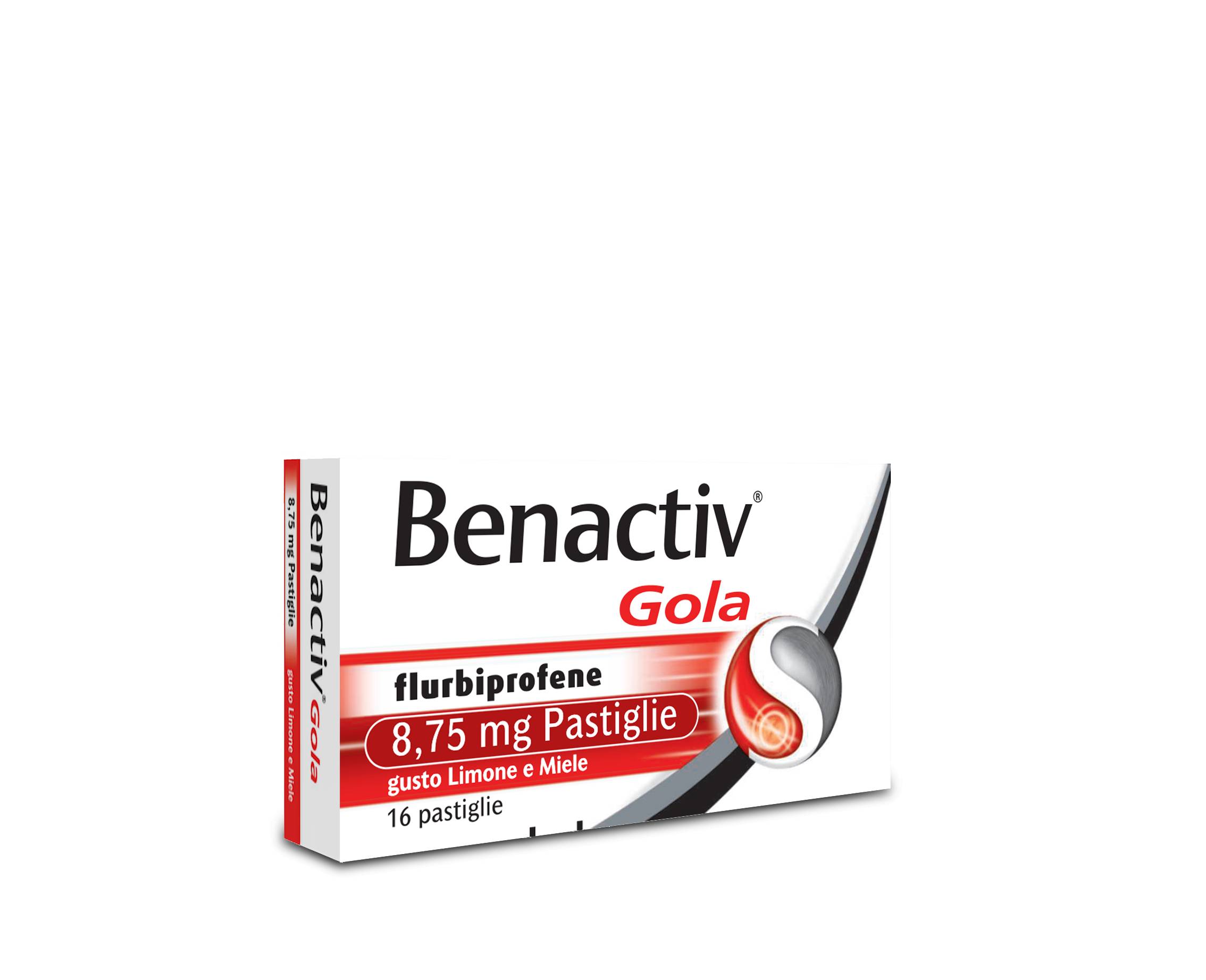 Benactiv Gola 8,75 mg - 16 Pastiglie Gusto Limone Miele