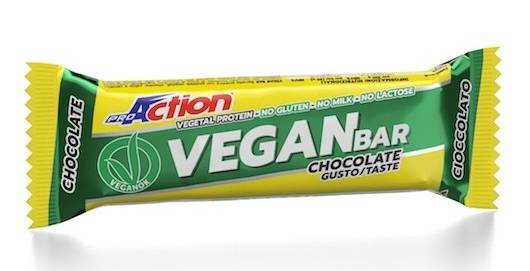 ProAction Vegan Bar Barretta Proteica per Sportivi 40 g - Gusto: Cioccolato