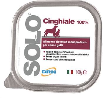 DRN Solo Cinghiale Alimento per cani e gatti 100 g
