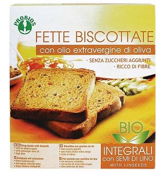 Probios Fette biscottate integrali con semi di lino senza zuccheri aggiunti 270 g
