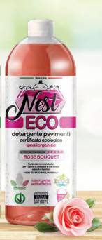 Mast Nest Eco Detergente Pavimenti Ecologico 1000 ml - Profumazione: Rose Bouquet