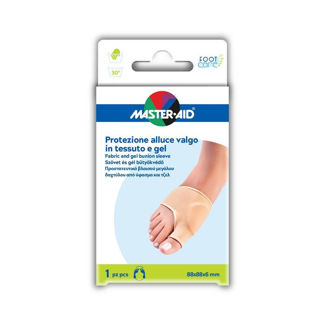 Master - Aid Foot Care Protezione Alluce Valgo in Tessuto e Gel 1 pezzo