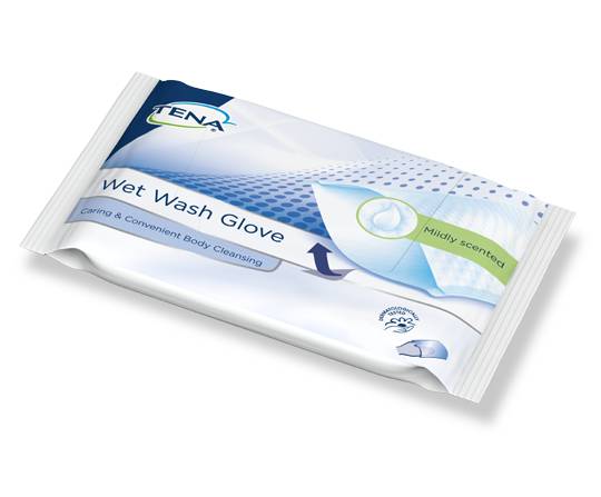 Tena Wet Wash Glove Guanto per detersione 8 pezzi