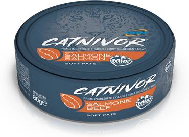 Drn Catnivor Soft Patè Cibo per gatti adulti al salmone 80 g
