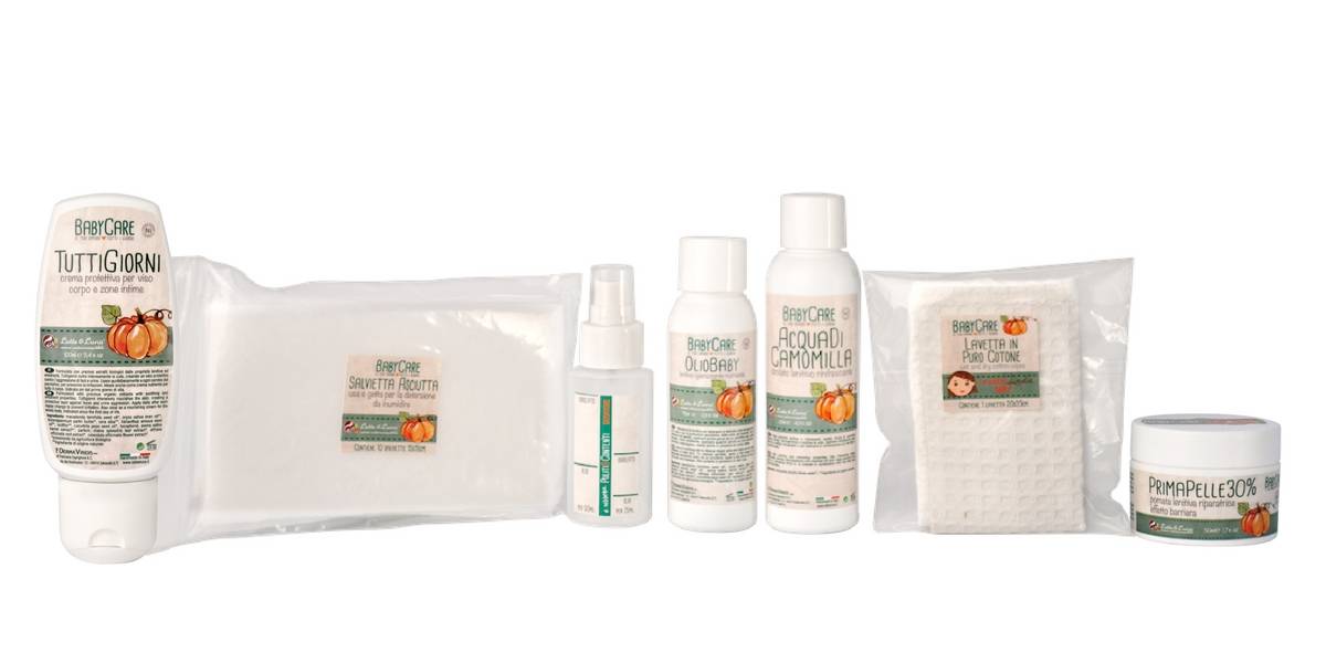 Latte E Luna Baby Protetti E Contenti Kit completo per la cura e detersione del bambino