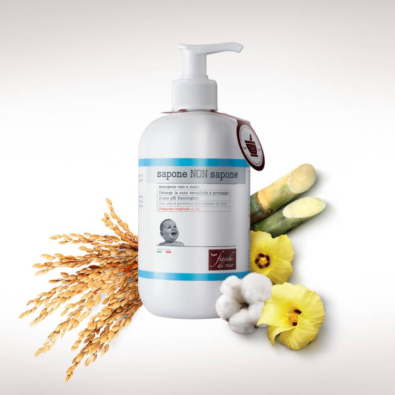 Fiocchi Di Riso Sapone Non Sapone Detergente Mani e Viso 400 ml
