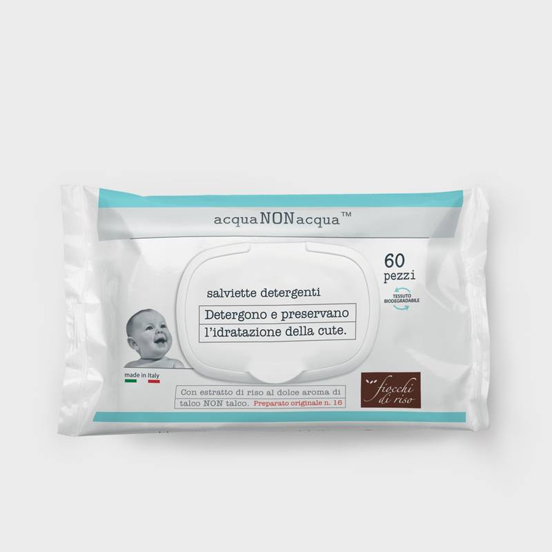 Fiocchi Di Riso Acqua Non Acqua Salviette Detergenti 60 pezzi