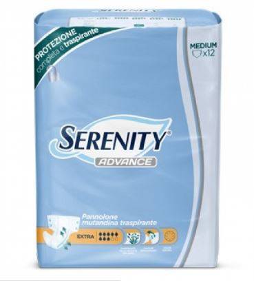 Serenity Advance Pannolone Mutandina Traspirante Formato Extra 12 pannoloni M