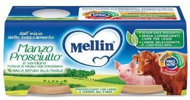 Mellin Omogeneizzato Gusto Manzo e Prosciutto con Verdure