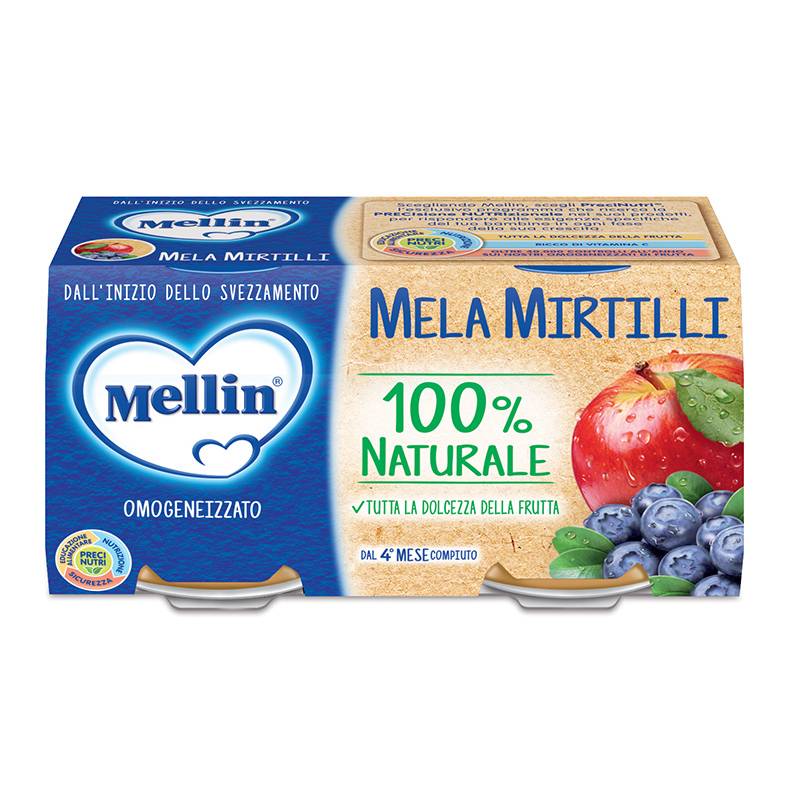 Mellin Omogeneizzato Gusto Mela e Mirtilli