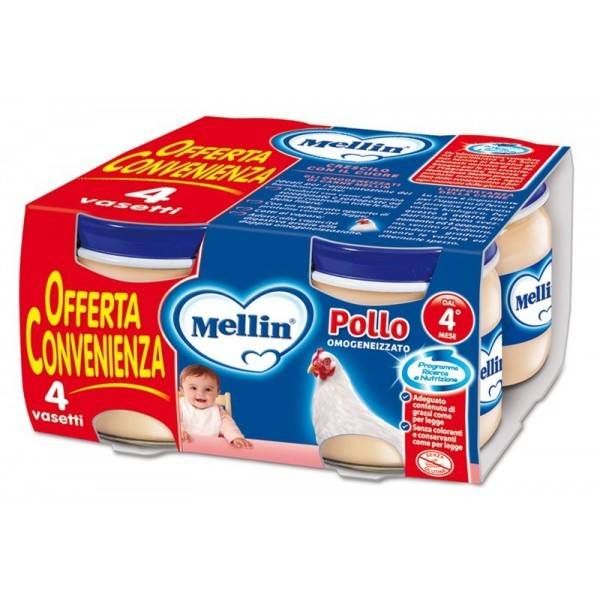 Mellin Omogeneizzati al Pollo 4 vasetti 80 g