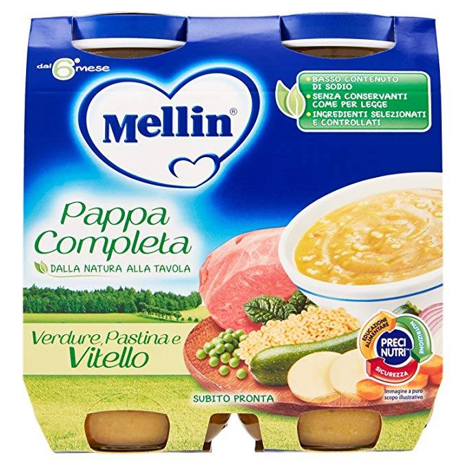 Mellin Pappa Completa Verdure Pastina e Vitello