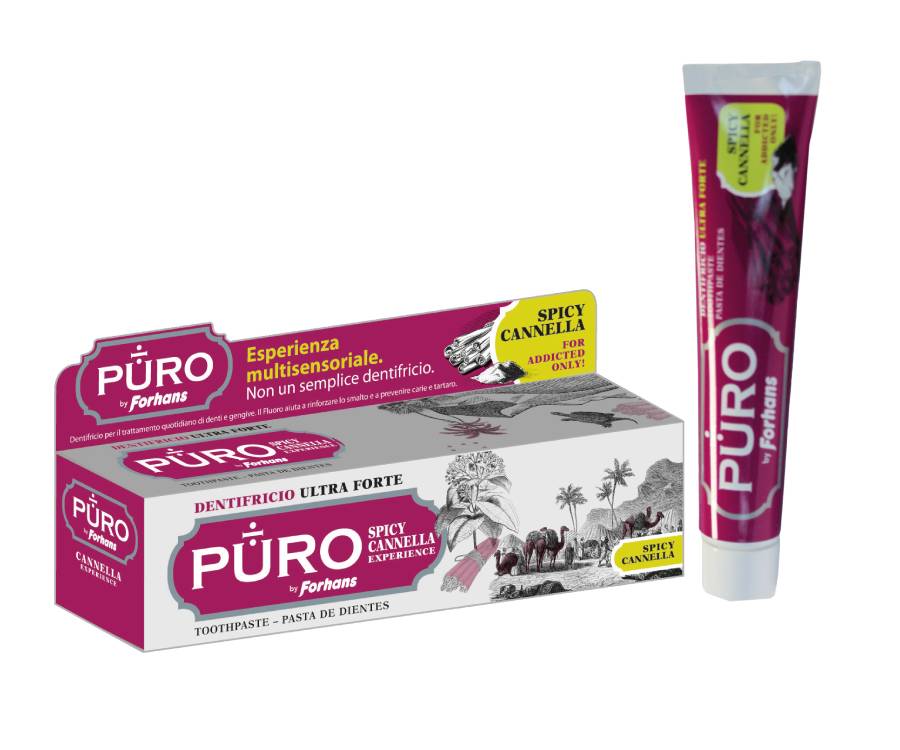 Forhans Puro Spicy Dentifricio Gusto Cannella 75 ml