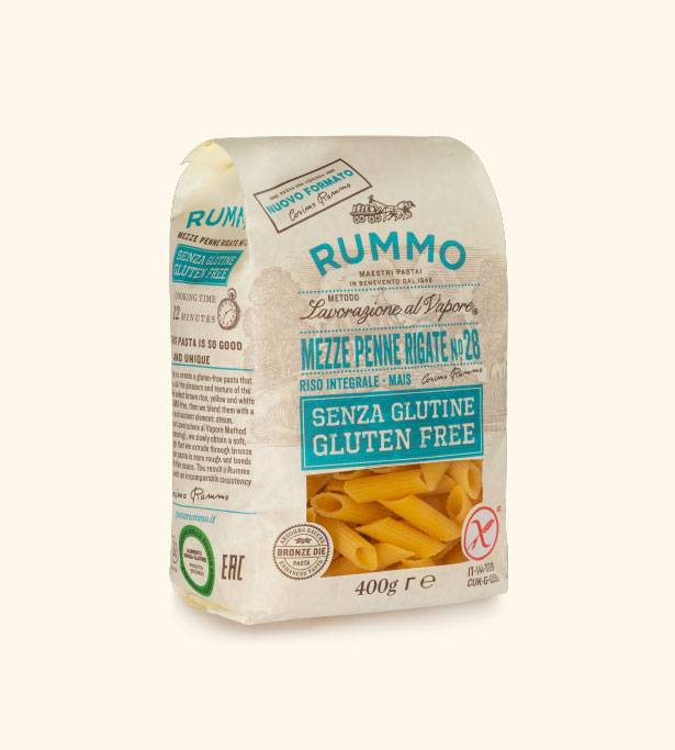 Rummo Mezze Penne Rigate Pasta Senza Glutine