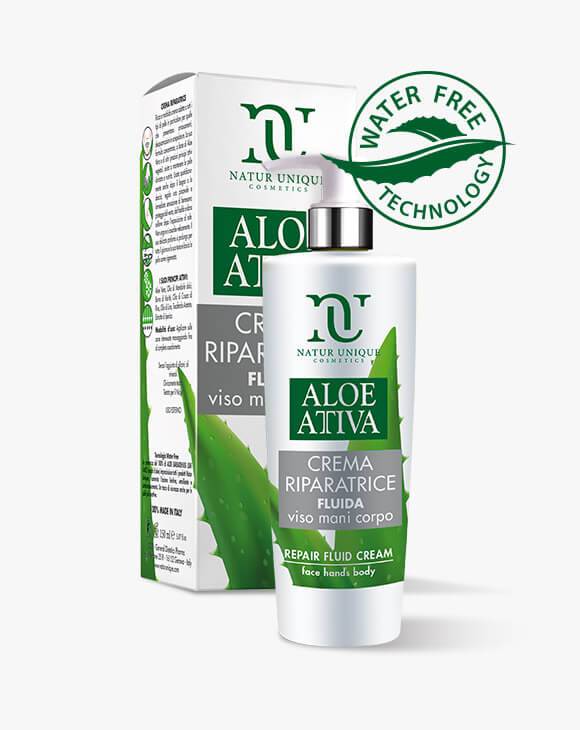 Natur Unique Aloe Attiva Crema Riparatrice Fluida Viso Mani Corpo
