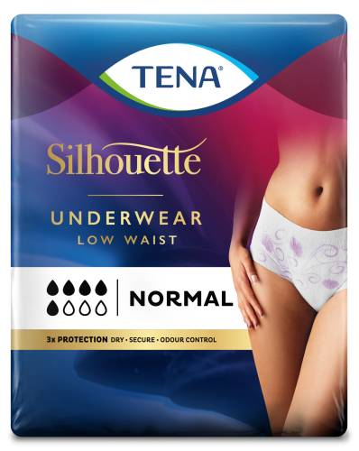 Tena Silhouette Normal Low Waist Blanc Biancheria intima per incontinenza Misura M 6 pezzi
