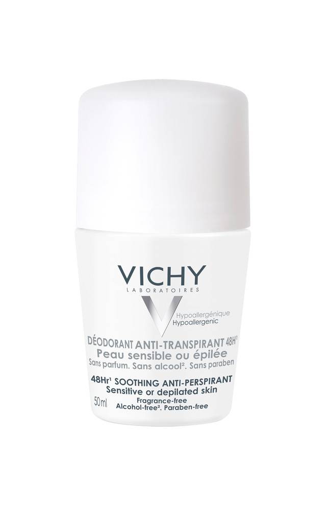 Vichy Deodorante anti - traspirante 48H Per pelle sensibile o depilata 50 ml efficace per 48 ore