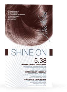 BioNike Shine On 5.38 Castano Chiaro Cioccolato Trattamento Colorante Tinta Capelli