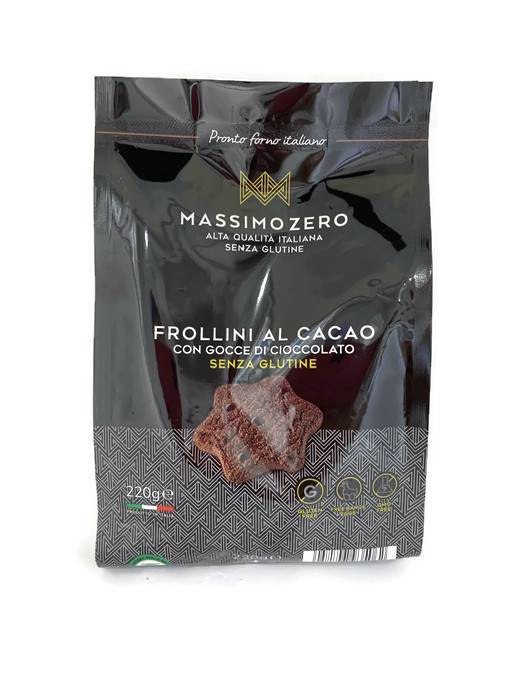 Well Food Massimo Zero Frollini al Cacao con Gocce di Cioccolato Senza Glutine