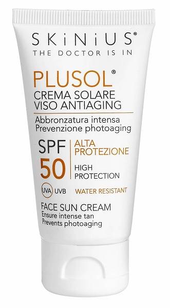 Skinius Plusol Crema Solare Viso Antiaging SPF 50
