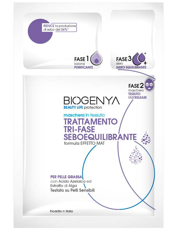 Biogenya Maschera Trattamento Seboequilibrante Tri - Fase Pelle Grassa