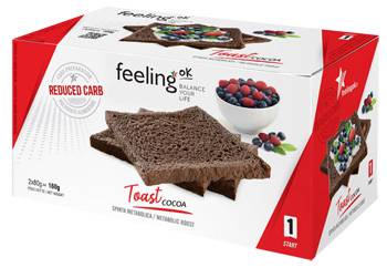 FeelingOk Start 1 Toast Dietetico Gusto Cacao
