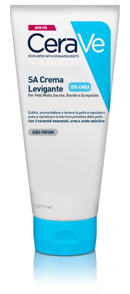 CeraVe SA Crema levigante 10% Urea e Acido Salicilico per Pelle Molto Secca, Ruvida e Screpolata 177 ml