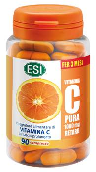 ESI Vitamina C Pura 1000 mg Retard Integratore Vitaminico 90 compresse