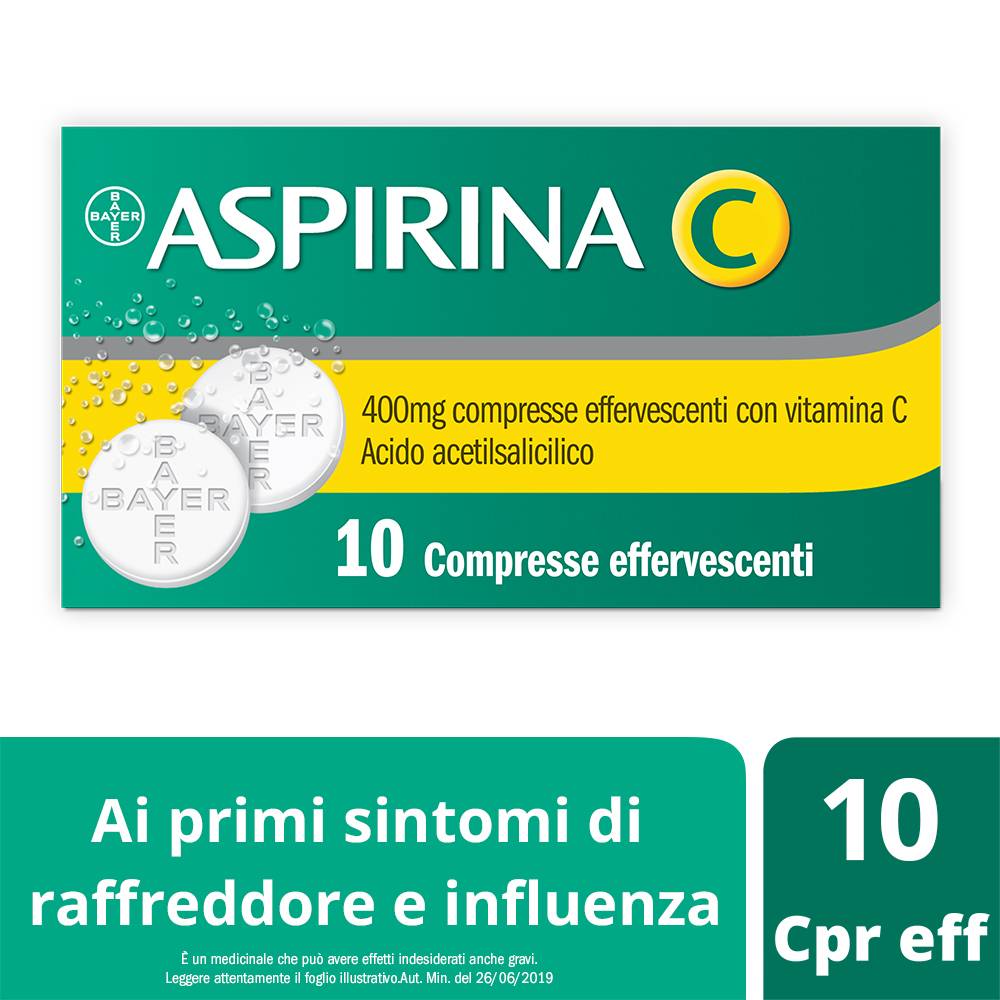 Aspirina C 400 mg + 240 mg 10 compresse effervescenti