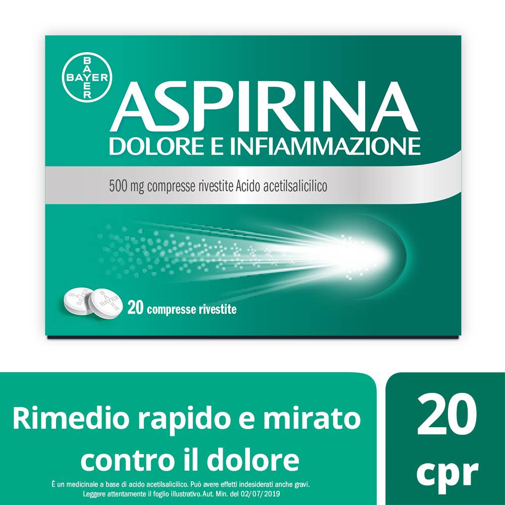 Aspirina Dolore e Infiammazione 500 mg - 20 compresse rivestite