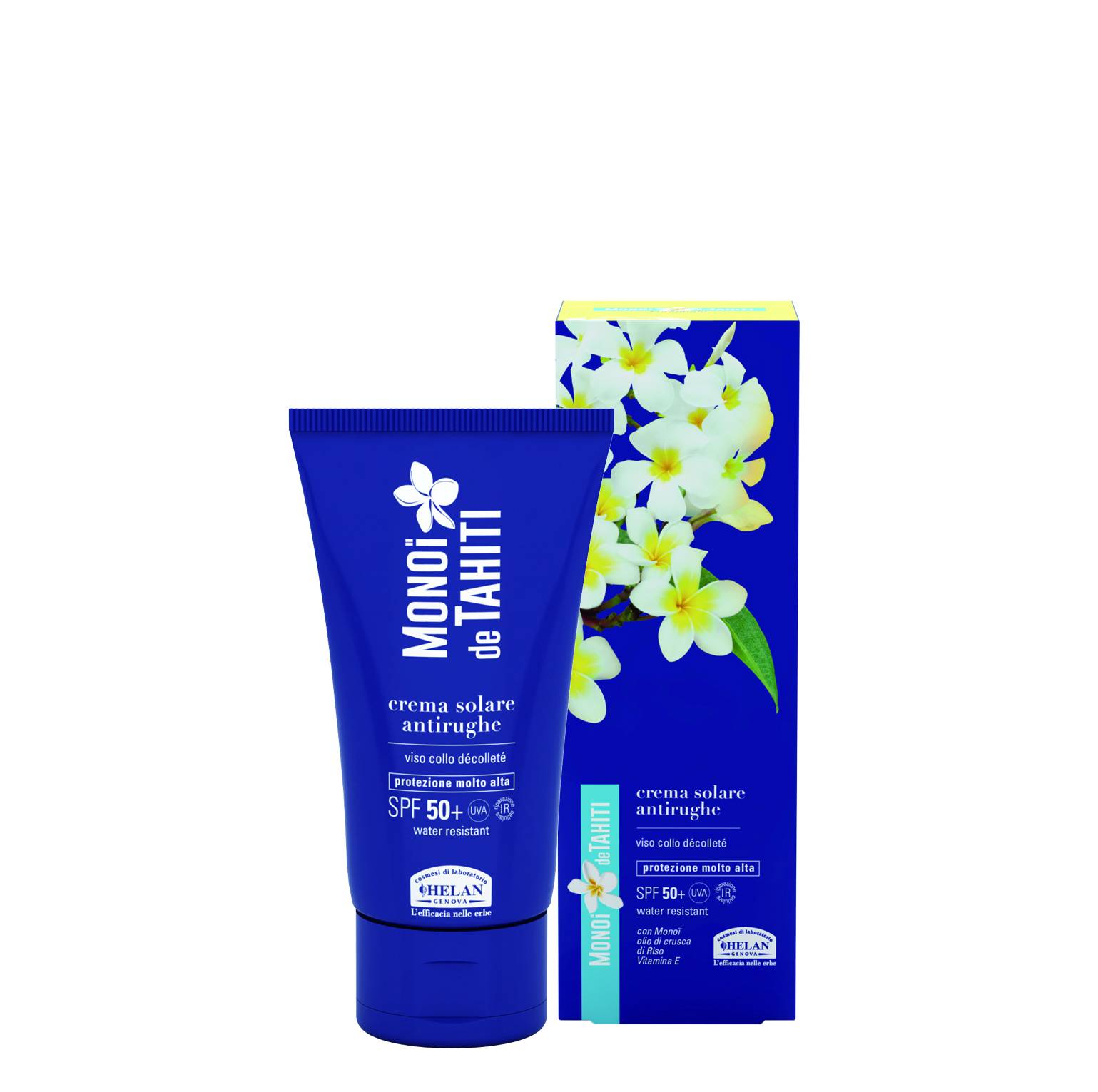 Helan Monoi Crema Solare per il Viso SPF50+ 50 ml