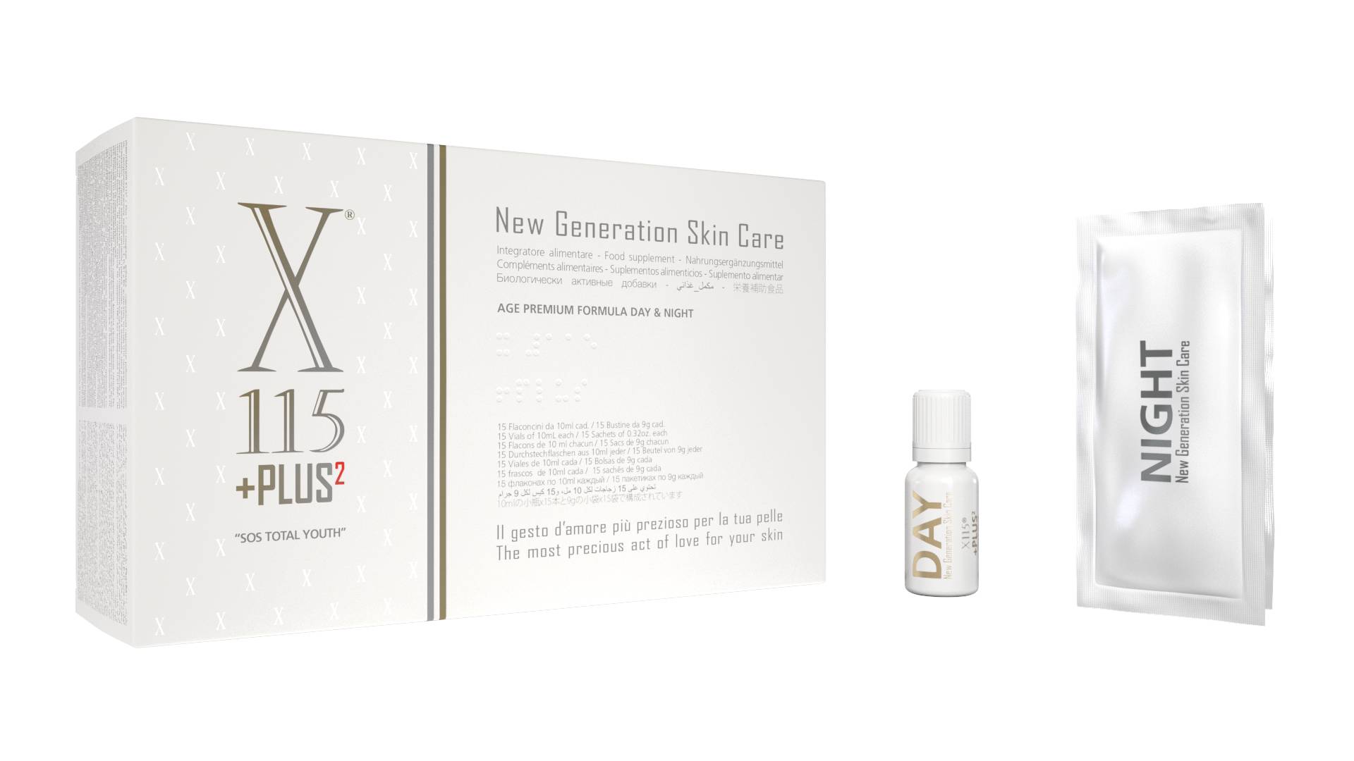 X115 +Plus2 Nutraceutical Revolution Age Premium Integratore per la Pelle