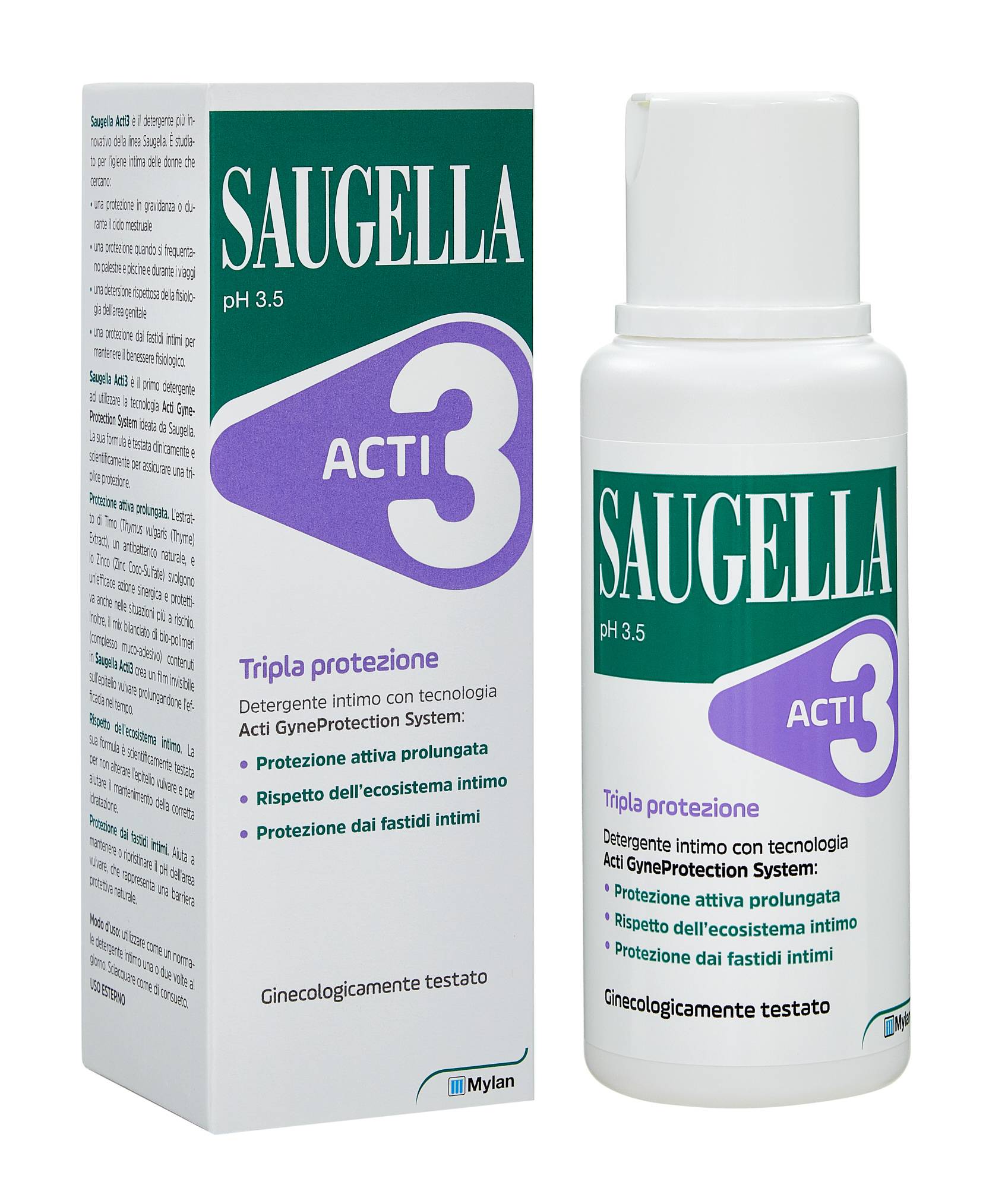 Saugella Acti3 Detergente Intimo Protegge 3 Volte