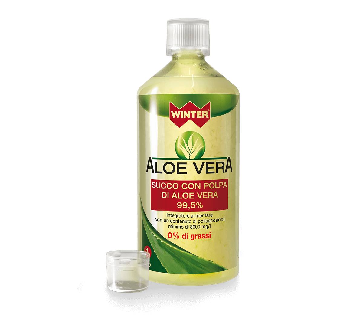 Winter Aloe Vera Succo con Polpa Aloe 99.5% 1L