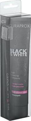 Curaprox White is Black Dentifricio sbiancante gusto morbido 90 ml + spazzolino