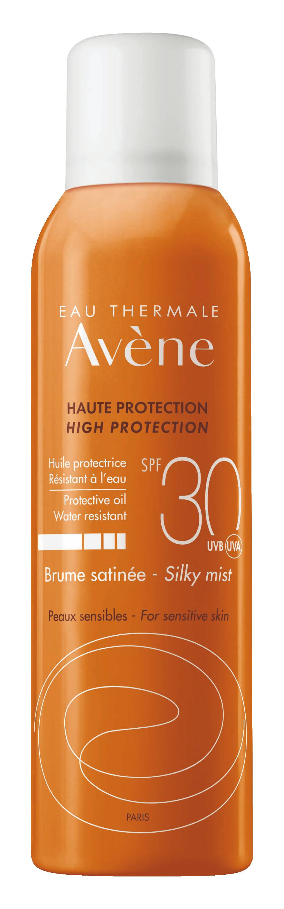 Avène Brume Satinèe Solare Nebulizzatore Spray Olio SPF 30 Adatto a Viso Collo e Capelli