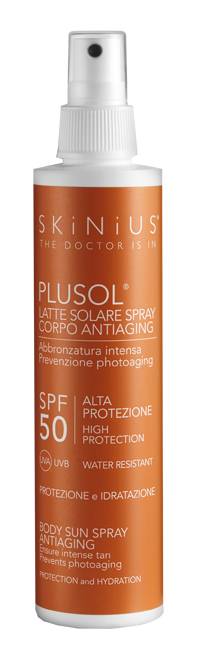 Skinius Plusol Latte Solare Spray Protezione Solare SPF 50 200 ml