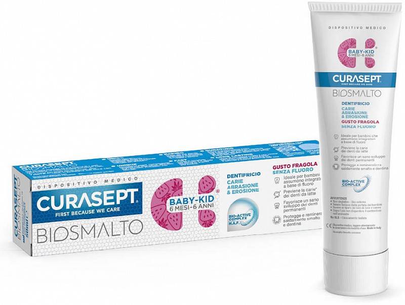 Curasept Biosmalto Baby Kid Dentifricio Fragola 50 ml