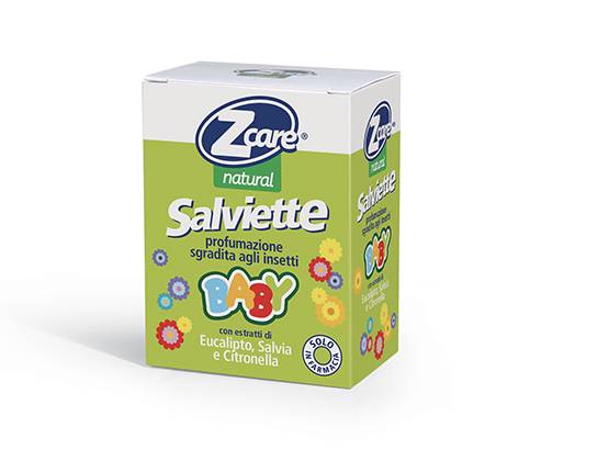 ZCare Natural Baby Salviette Repellenti Zanzare per Bambini