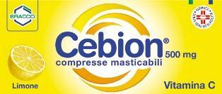 Cebion 500 mg - 20 Compresse Masticabili Integratore di Vitamina C Gusto Limone