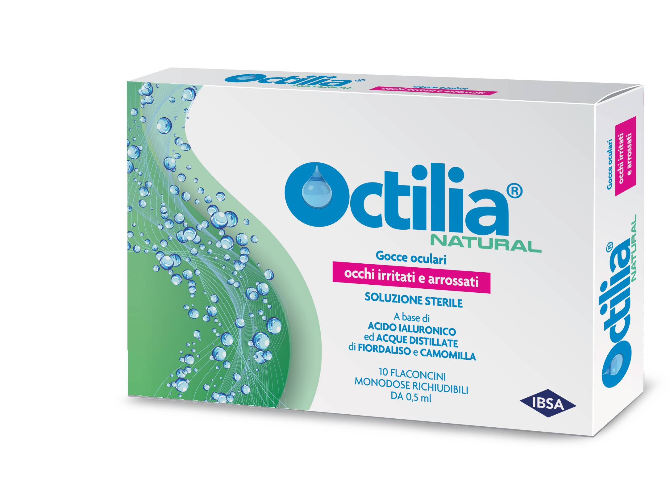 Octilia Natural Occhi Irritati e Arrossati Gocce Oculari 10 Flaconcini Monodose