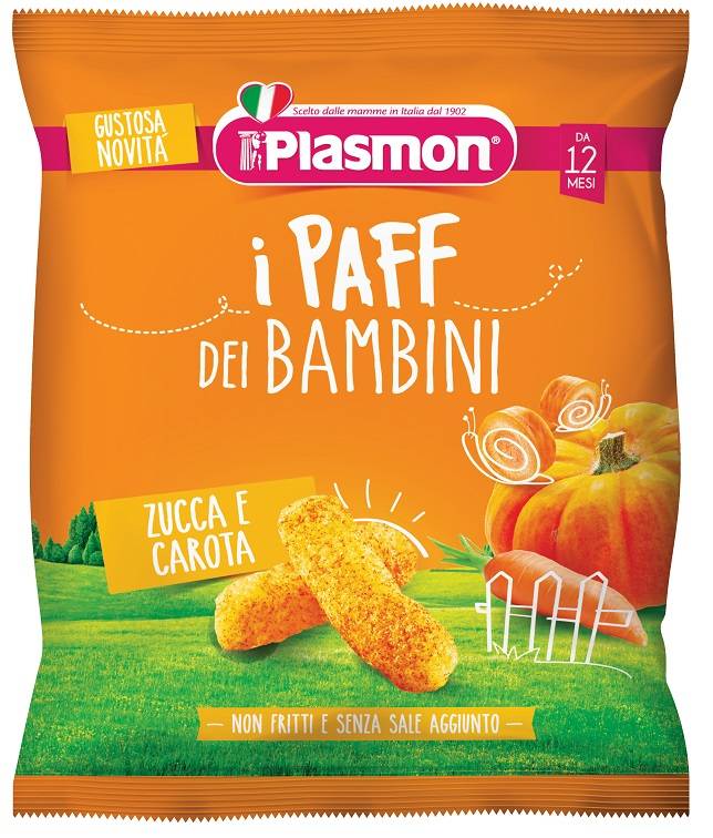 Plasmon I Paff dei Bambini Zucca e Carota Snack 15 g