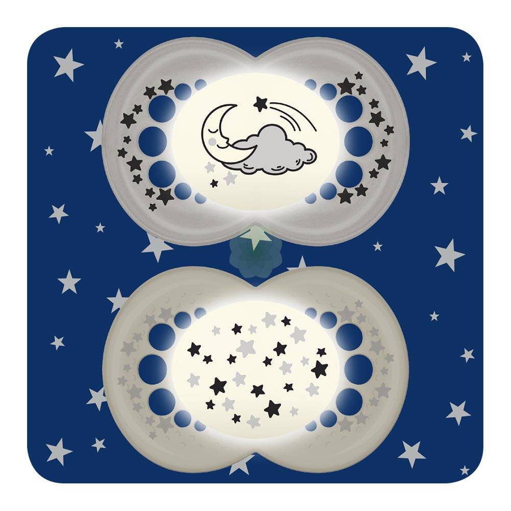 Mam Original Night 16M+ Succhietto Caucciù Neutro Doppio 2 pezzi